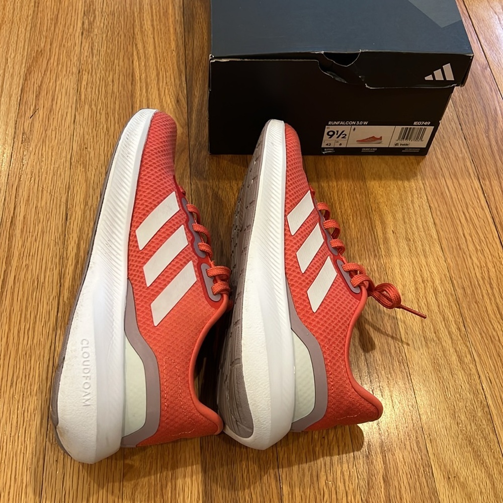 Adidas Women's Sneakers - Orange and white - Picture 6 of 9
